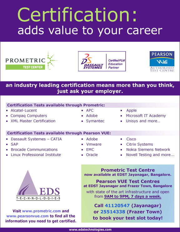Certification : Adds value to your career